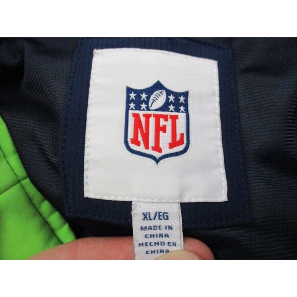 Seattle Seahawks Jacket Mens Extra Large Blue Green Full Zip Logo NFL Football * - Picture 16 of 16